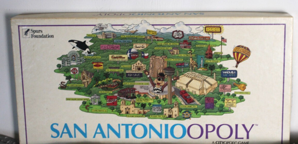 Vintage 1989 San Antonioopoly Board Game San Antonio TX Cityopoly Property