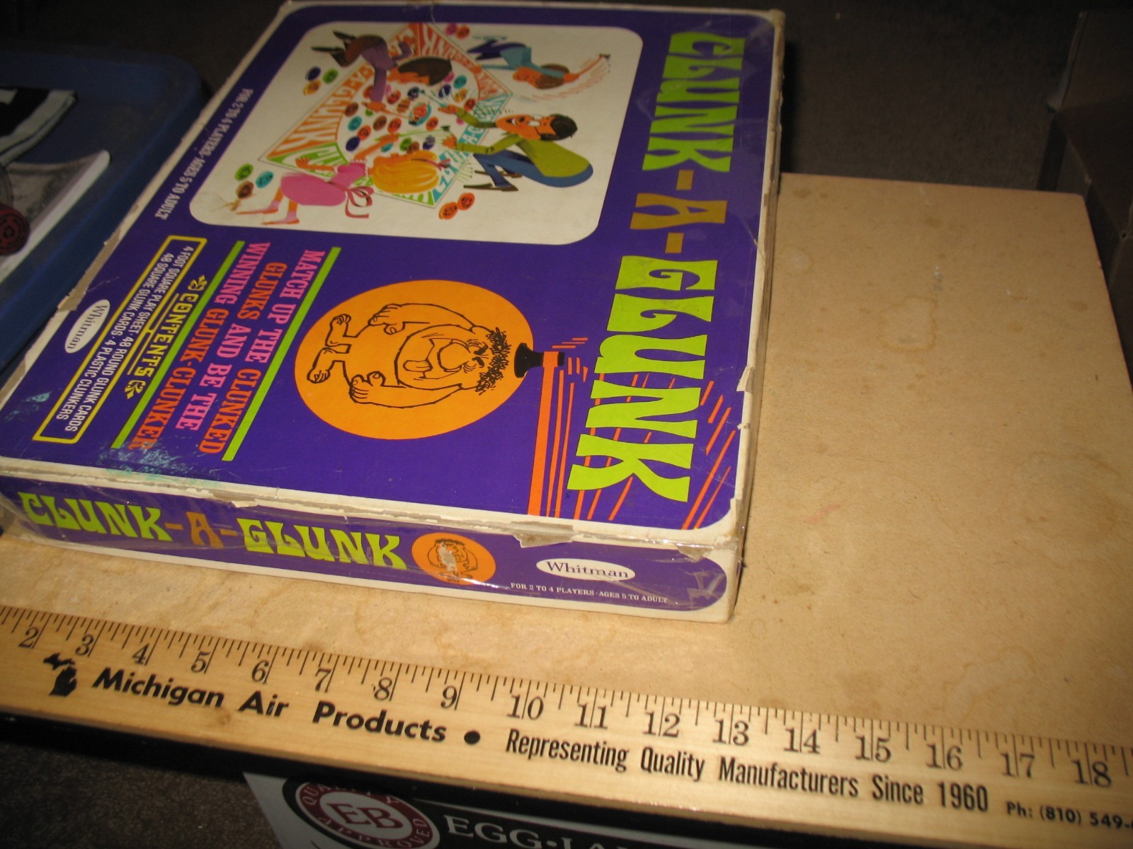 VTG 1968 WHITMAN CLUNK A GLUNK BOARD GAME AGES 5-ADULT 99% COMPLETE 2-4 PLAYERS