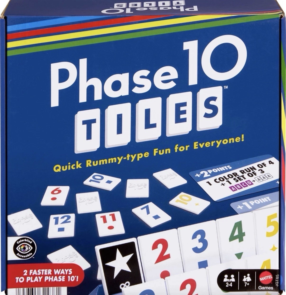 Phase 10 Tiles Game – Quick Rummy Play for 2-4 Players with Unique Phases