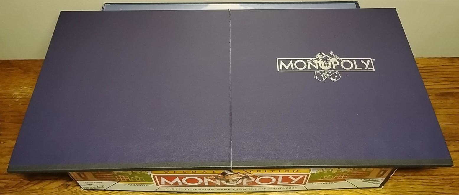 Monopoly Deluxe Edition 1998 Wood Houses 12 Gold Tokens Parker Brothers Complete