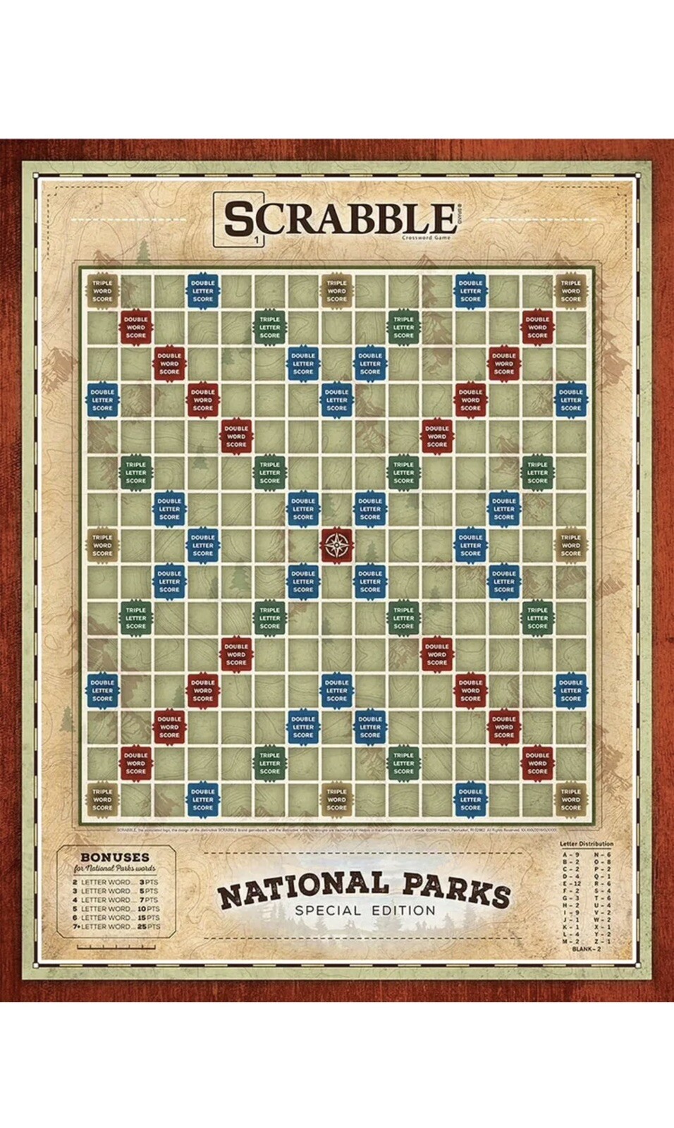 National Parks SCRABBLE® Age 8+ 2-6 players 60+ minutes