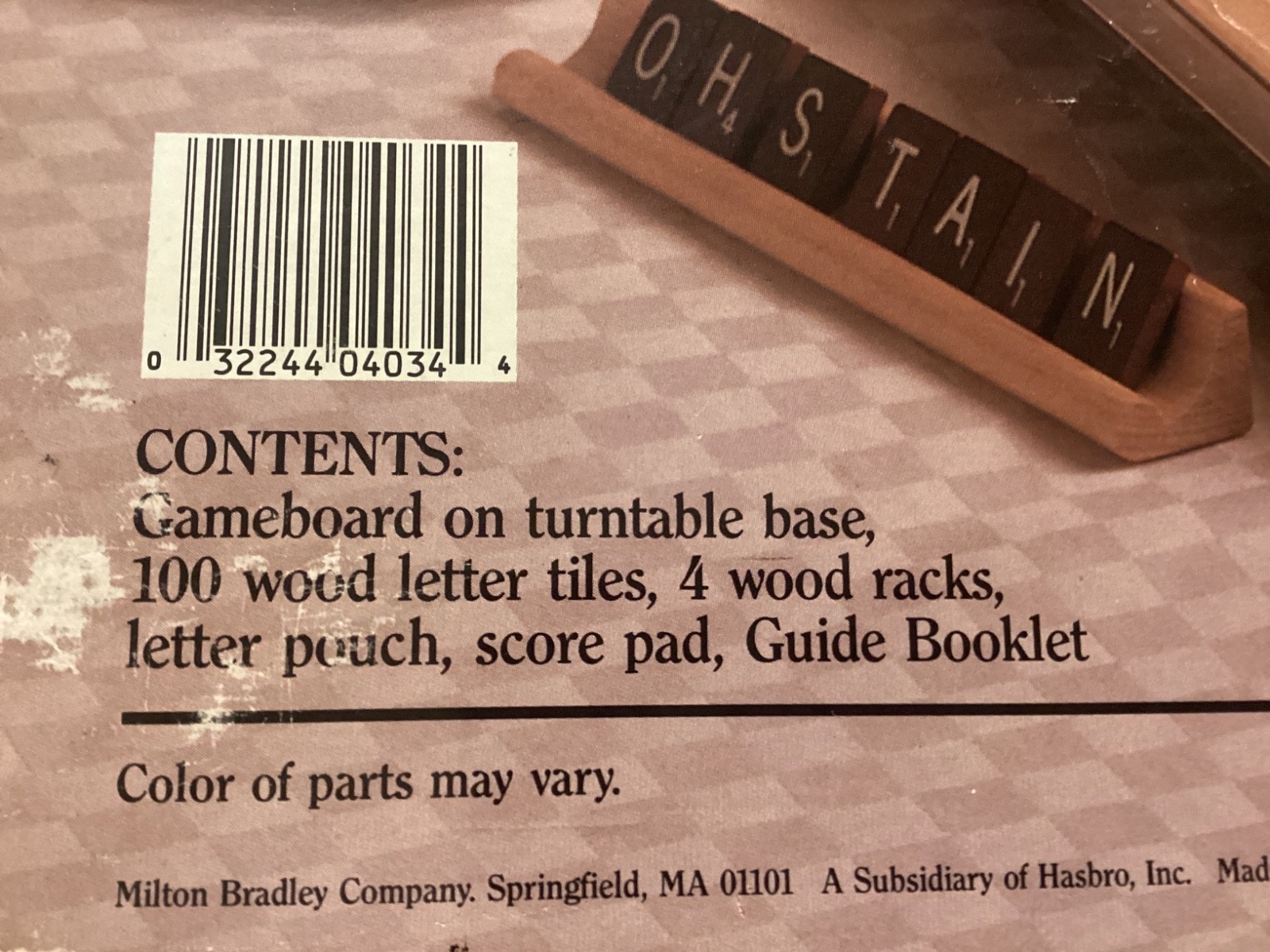 SCRABBLE DELUXE 1989 COMPLETE CROSSWORD GAME, 100 TILES, EXC. COND/ FREE POSTAGE