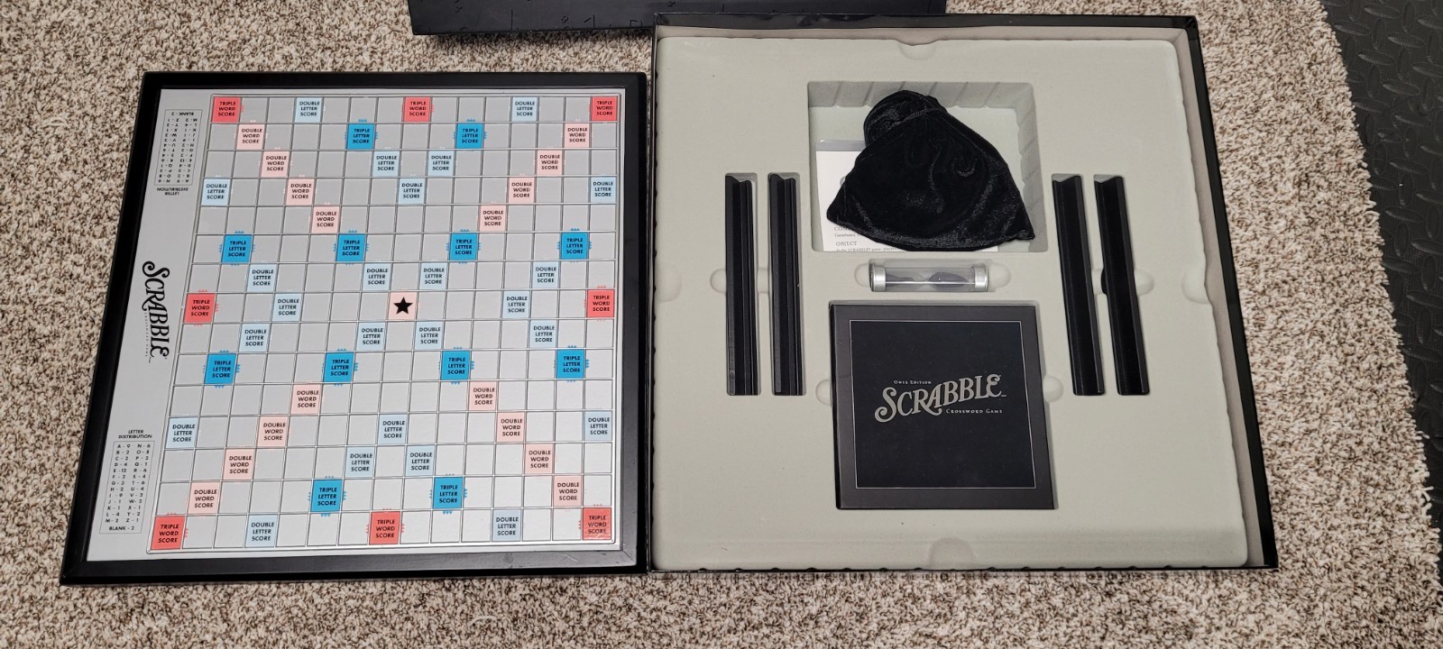 Scrabble Crossword Game Onyx Edition Complete