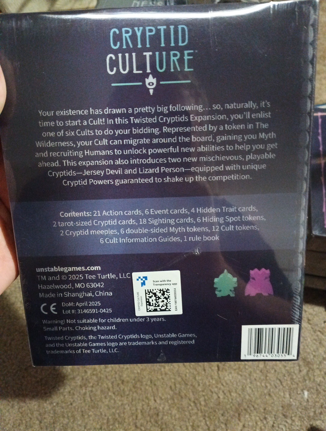 Unstable Games Twisted Cryptids Expansion Cryptid Culture (English) NEW 2025