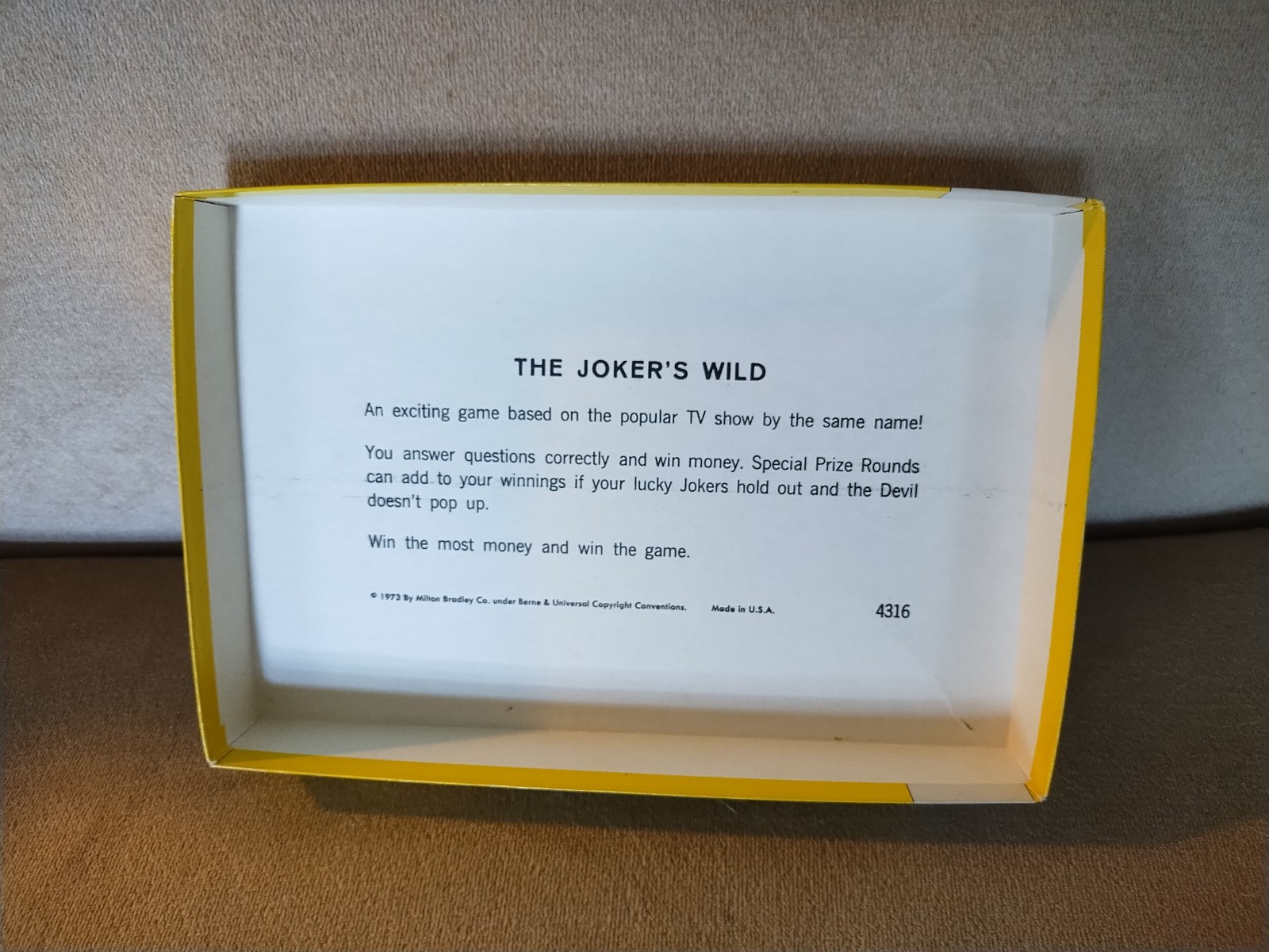 Vintage 1973 Milton Bradley The Jokers Wild Game #4316 Complete VGUC