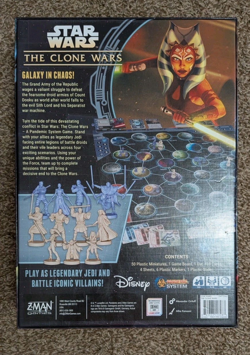 Original Z-Man games Star Wars: The Clone Wars board game in mint condition Read
