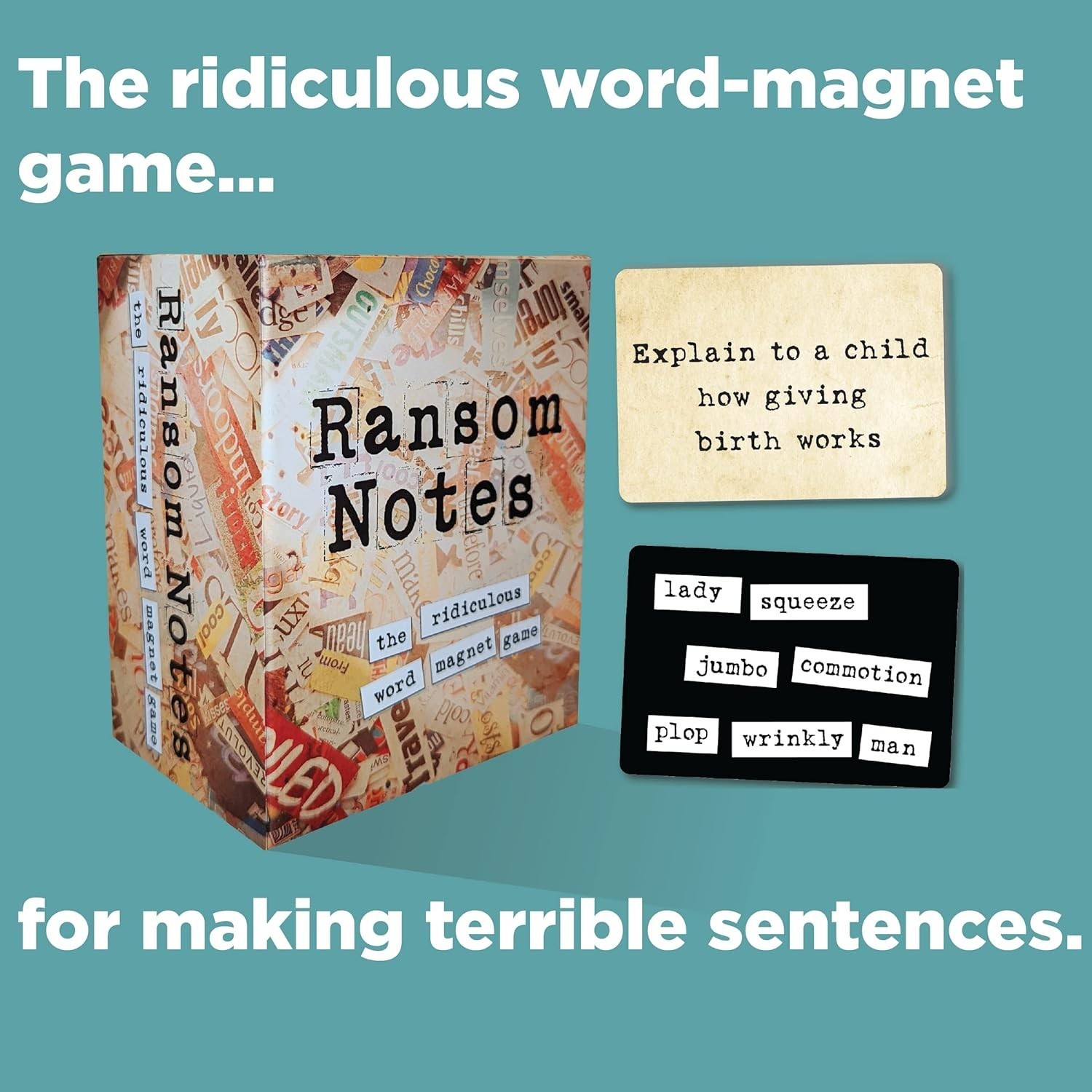 Word Magnet Madness: Hilarious Sentence Game for Creative Minds (3-6 Players)