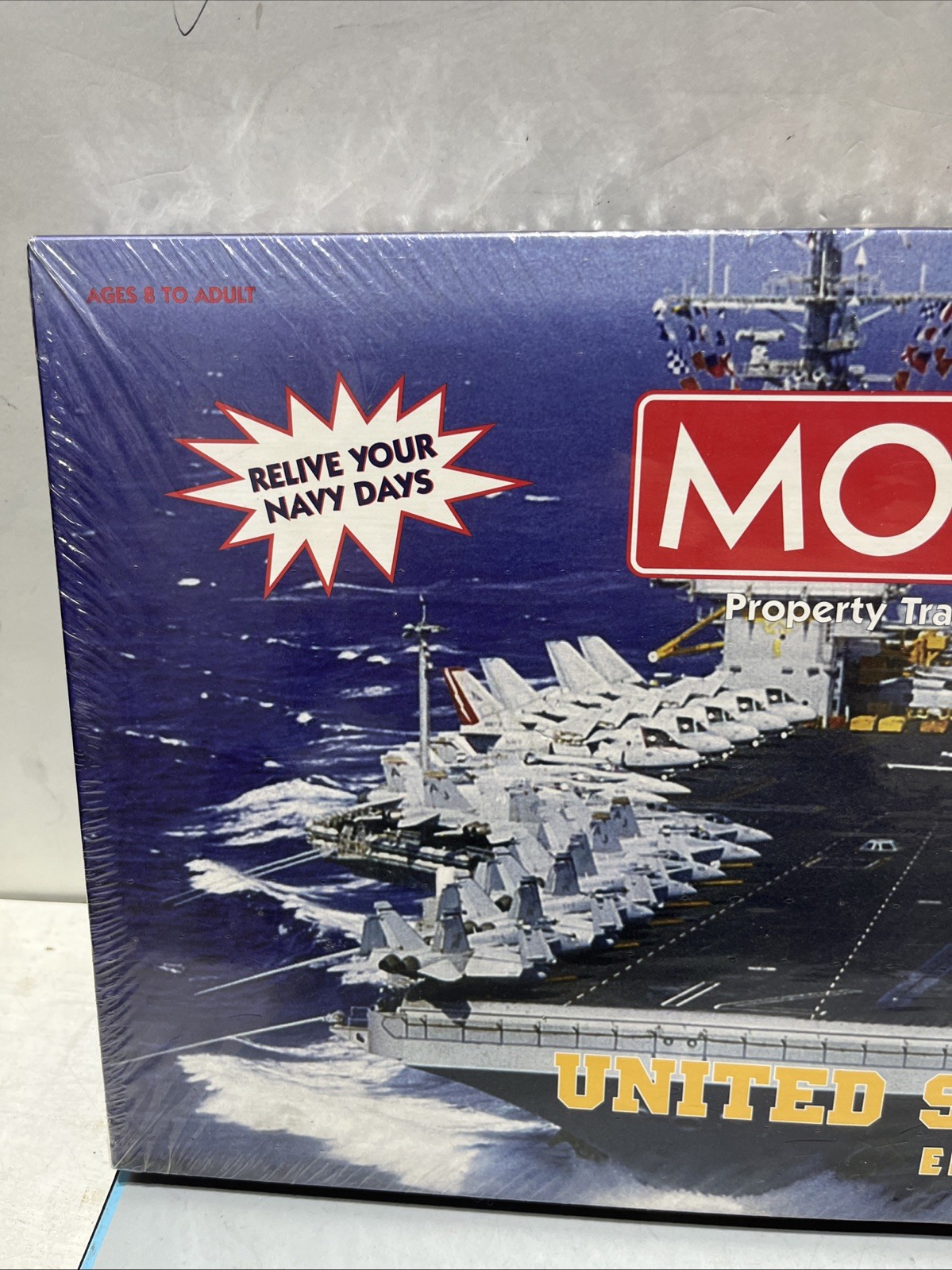MONOPOLY United States Navy Edition Board Game Parker Bros NEW 1998 Pewter Token