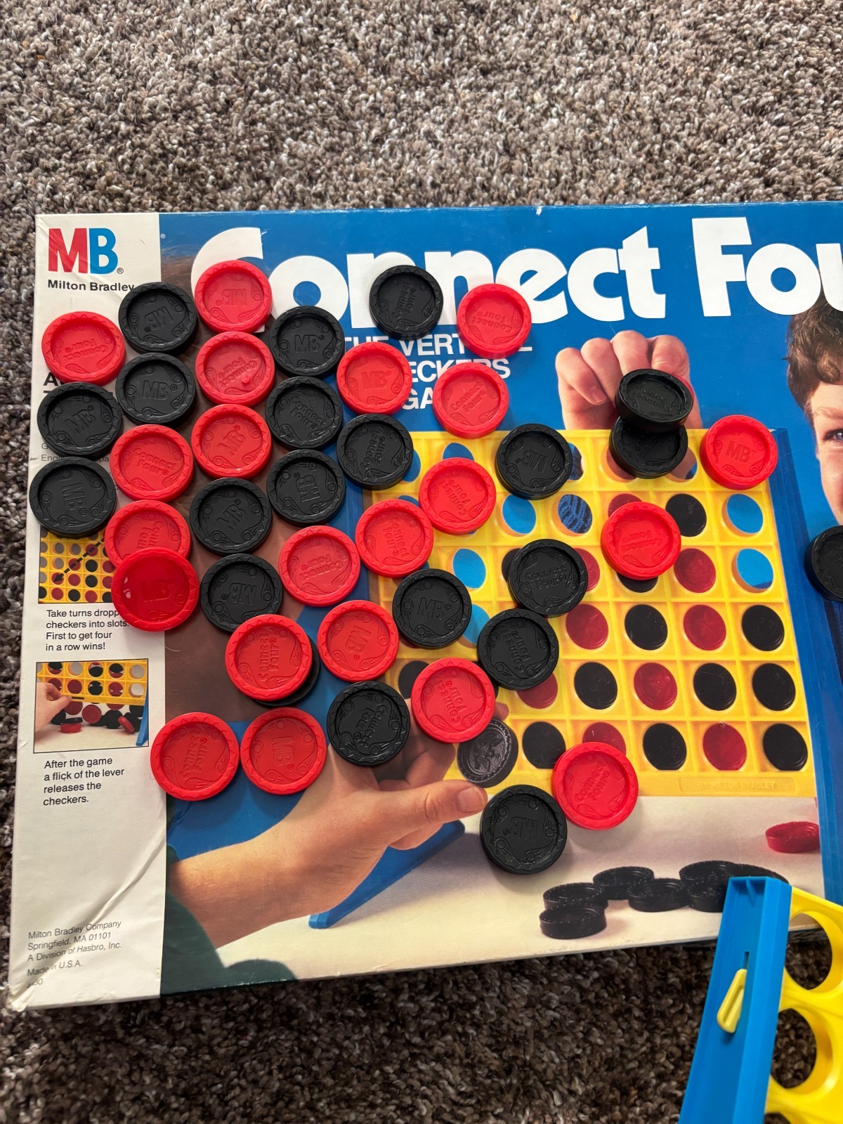 1986 Vintage CONNECT FOUR Game Milton Bradley 99% Complete – Only Missing Manual