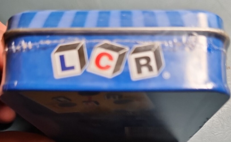 LCR® Left Center Right™ Dice Game – Blue Tin NEW SEALED