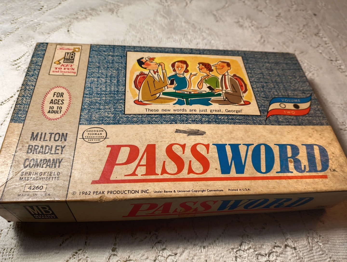 Password Board Game Milton Bradley #4260 Vintage TV Show Game 1962