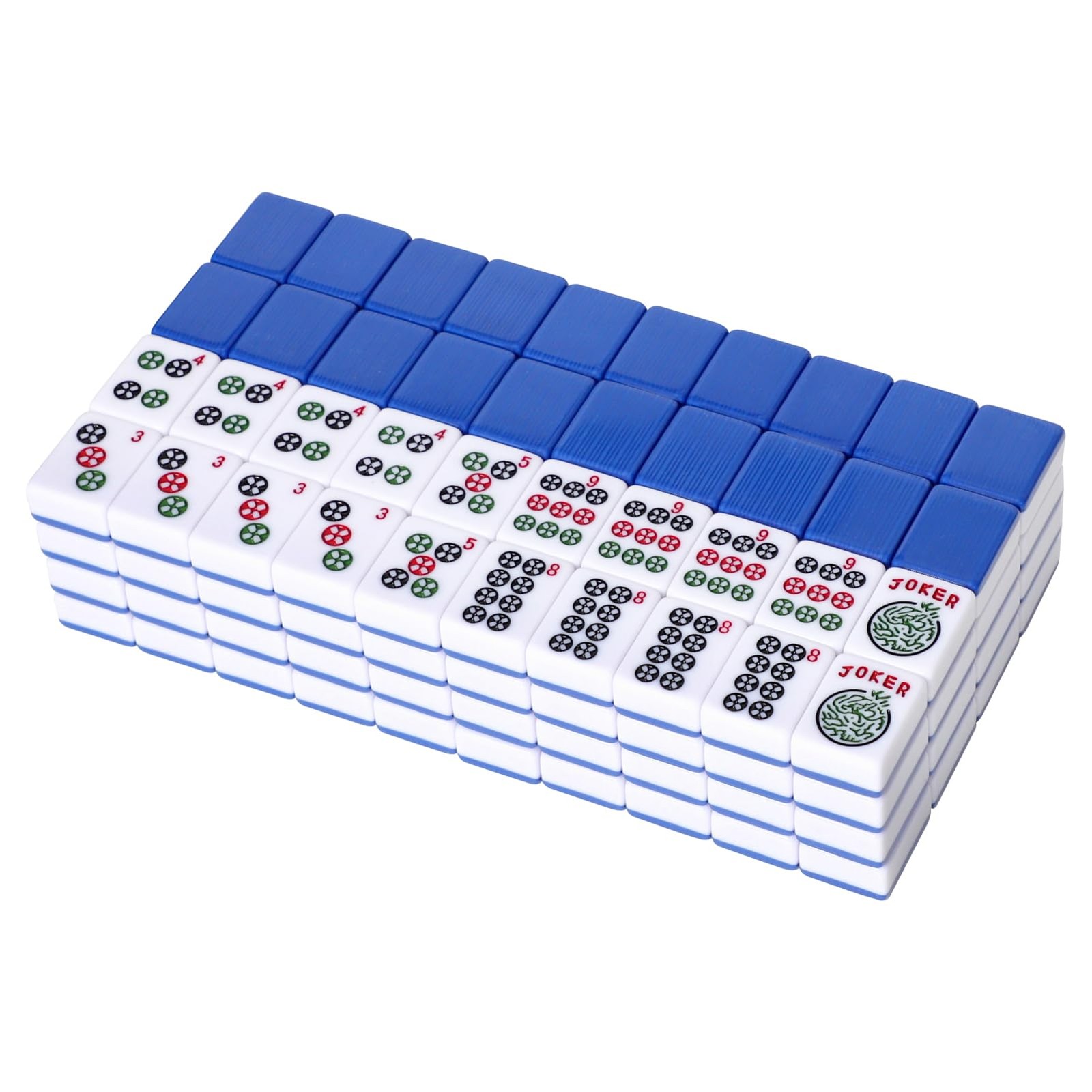 Mahjong Tile Set with 166 Navy Blue Back Tiles American, 1.2″, Tiles Only