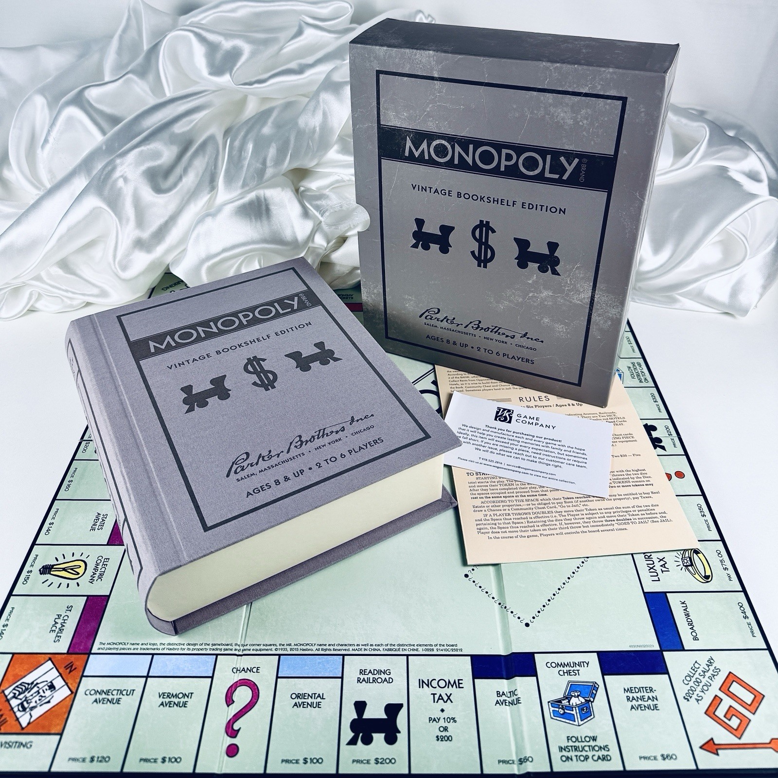 Monopoly Vintage Bookshelf Edition Complete • OPEN BOX WS Game Company Hasbro