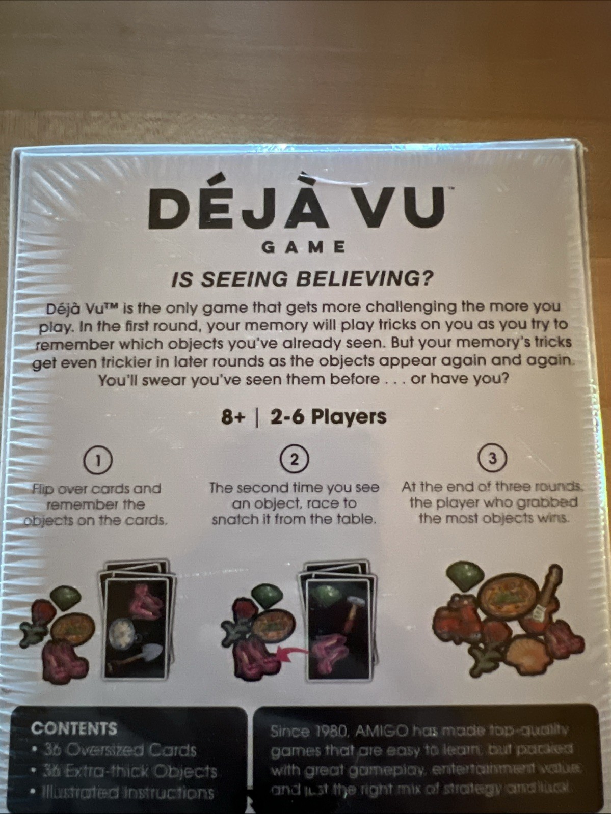 2018 Amigo DEJA VU Game: Is Seeing Believing? Ages 8+ 2-6 Players Factory Sealed