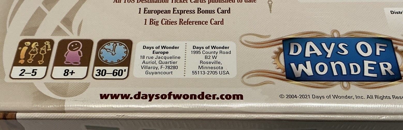 Ticket to Ride Europe – 15th Anniversary – Deluxe Limited Edition – New/Sealed🔥