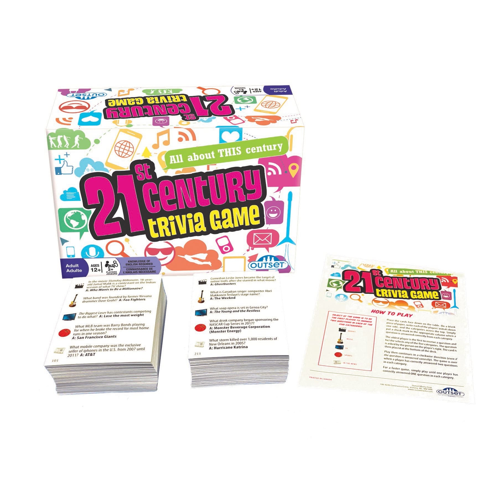 21st Century Trivia Game Fun Family Tabletop Game for Ages 12 and Up