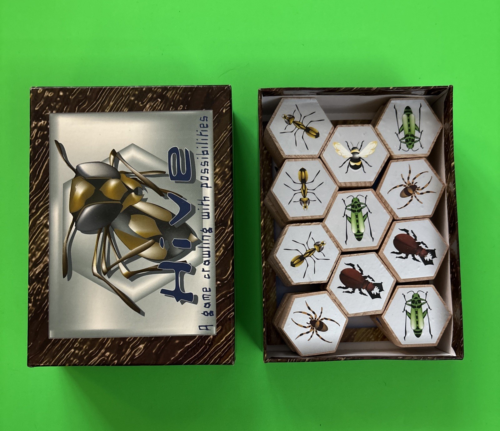 Hive John Yianni Gen42 Four Two Year 2000 Original Wood Tile Game 22 Pieces HTF