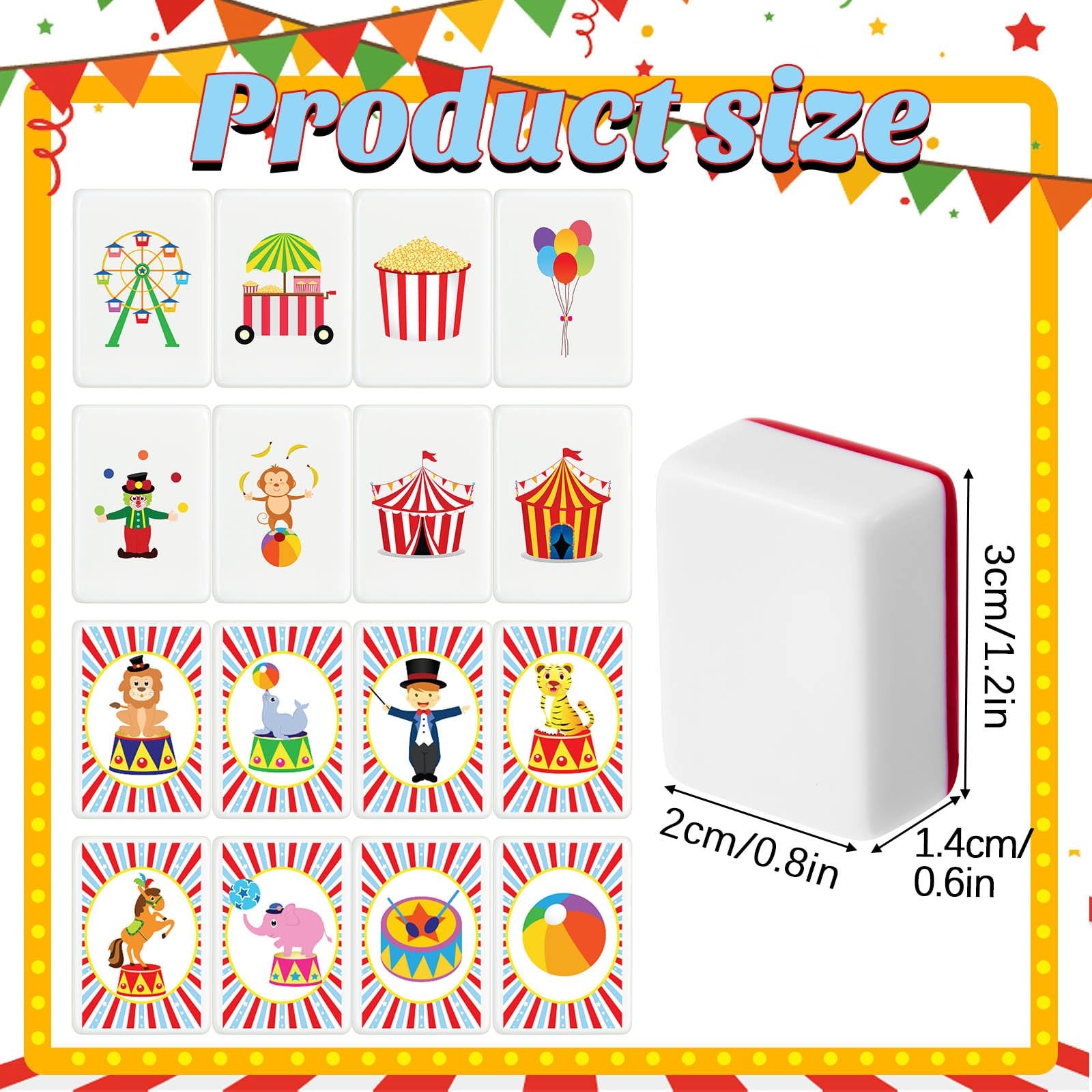 Hollowfly 2 Player Mahjong Block Set Storage Bags 65 Tiles 30 Mm Carnival