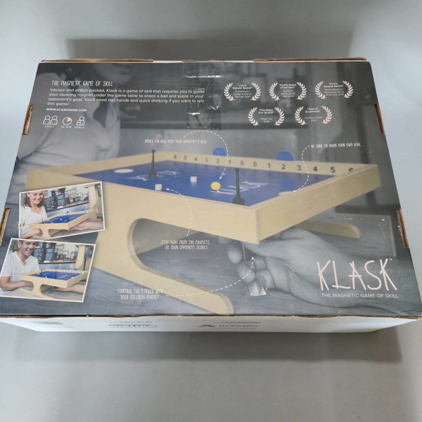 KLASK AN EPIC MAGNETIC BATTLE GAME IN BOX COMPLETE UPGRADED PLEASE READ