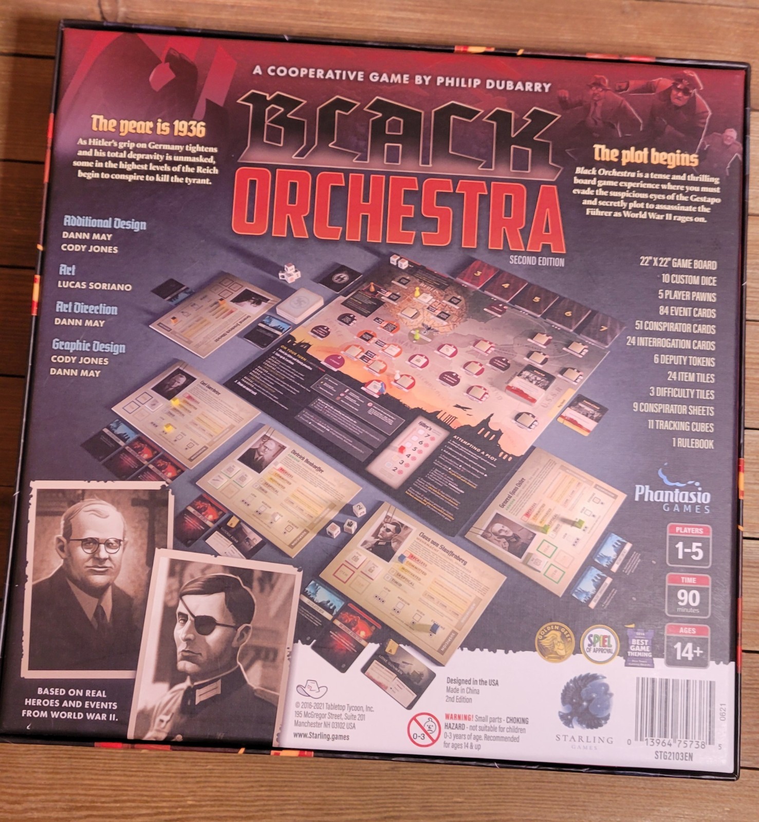 Black Orchestra Board Game Second Edition World War II Starling Games P. Dubarry