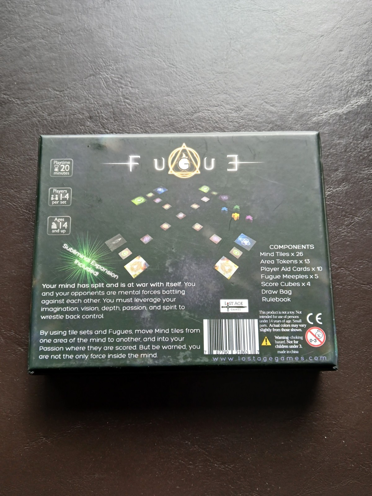 Fugue – Tile laying game – Lost Age Games – Jason Leonard/Adam Glass (2019)