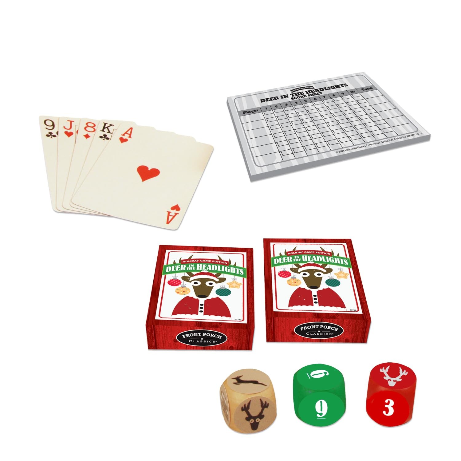 Front Porch Classics, Deer in The Headlights Holiday Game Edition, One Size