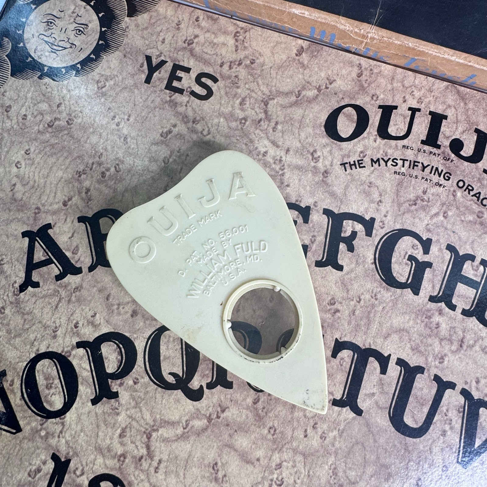 Haunted 1950s OUIJA Board Mystifying Oracle William Fuld Pre Parker Brothers