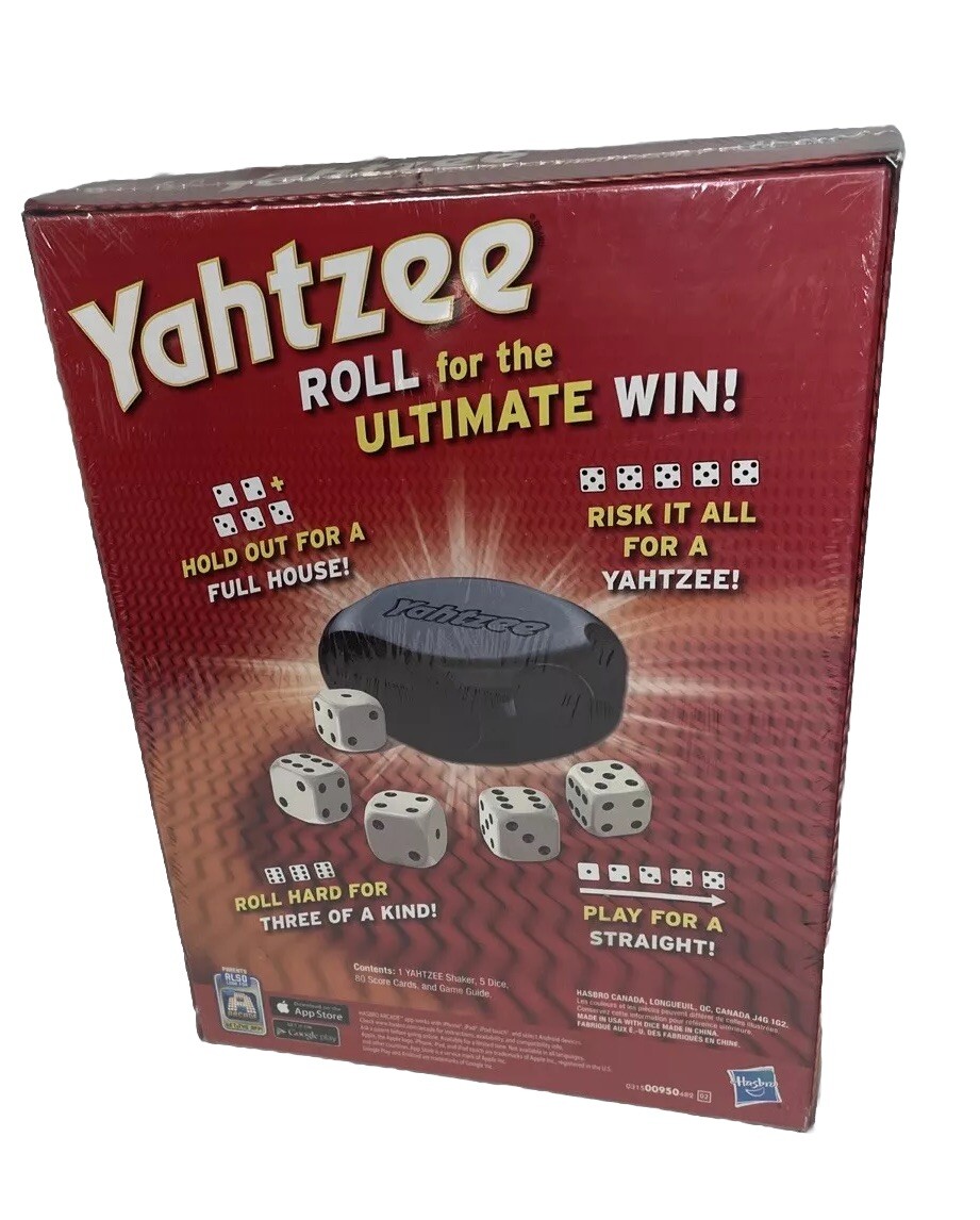 Yahtzee Classic Hasbro Dice Board Game New In Box Sealed Fun Family Word Lovers