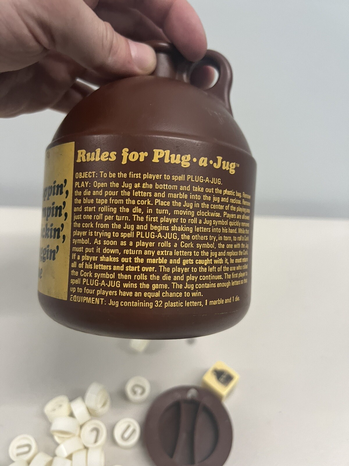 Plug a Jug 1969 Game Dice Incomplete USA Parker Bros Words Free Shipping