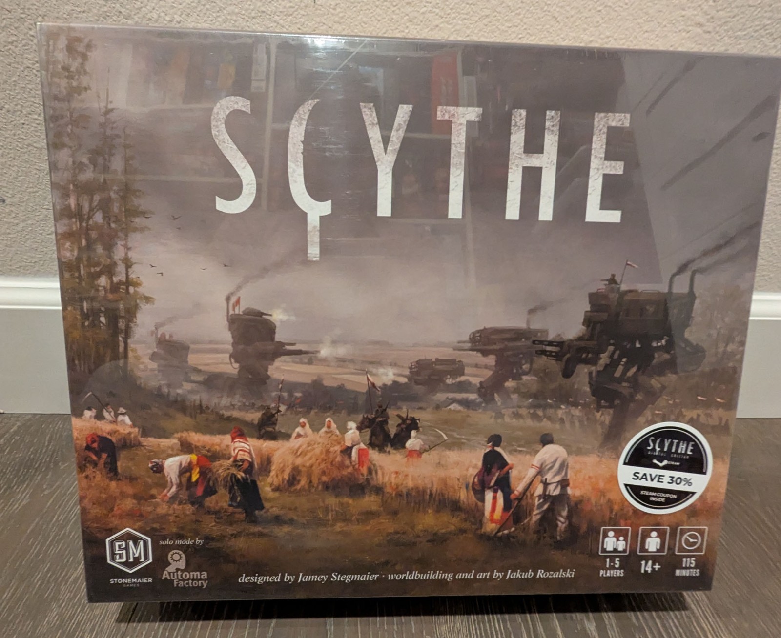 Scythe Stonemaier Games Board Game BRAND NEW + Bonus Folded Space Organizer