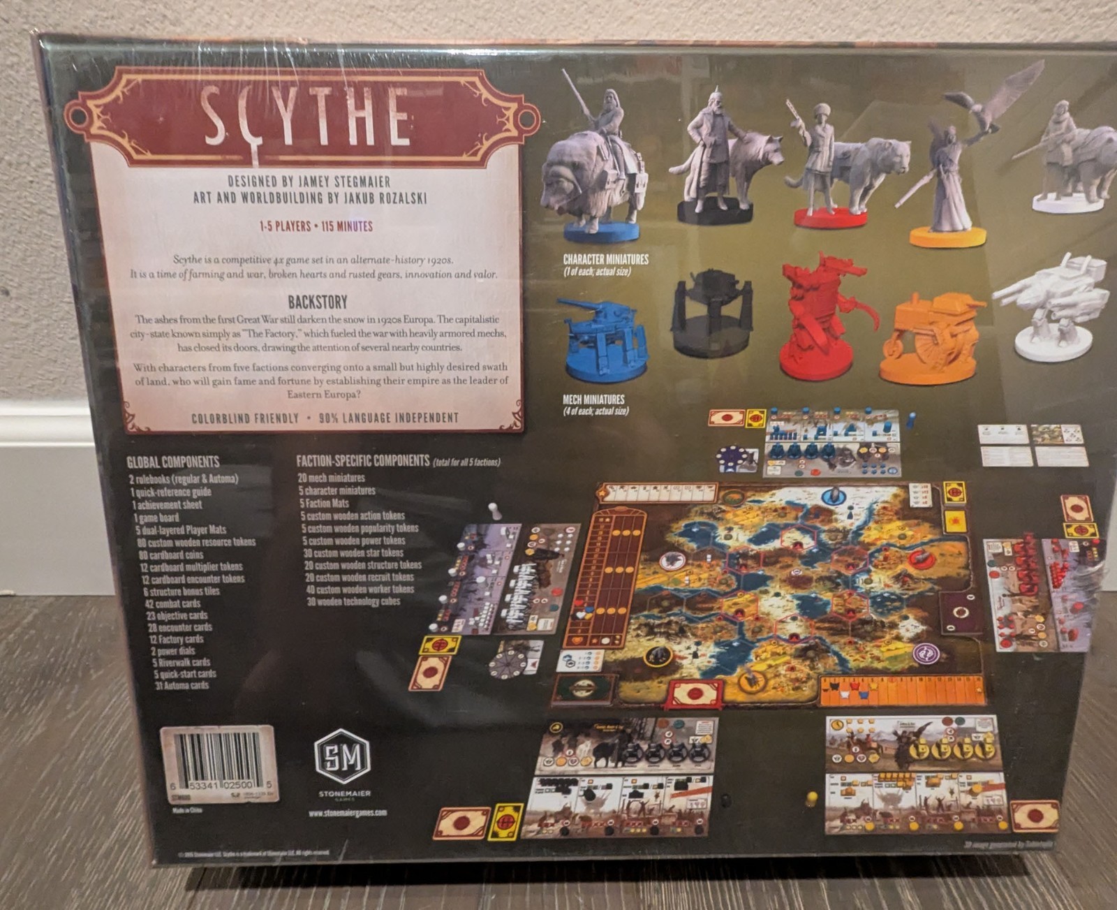 Scythe Stonemaier Games Board Game BRAND NEW + Bonus Folded Space Organizer