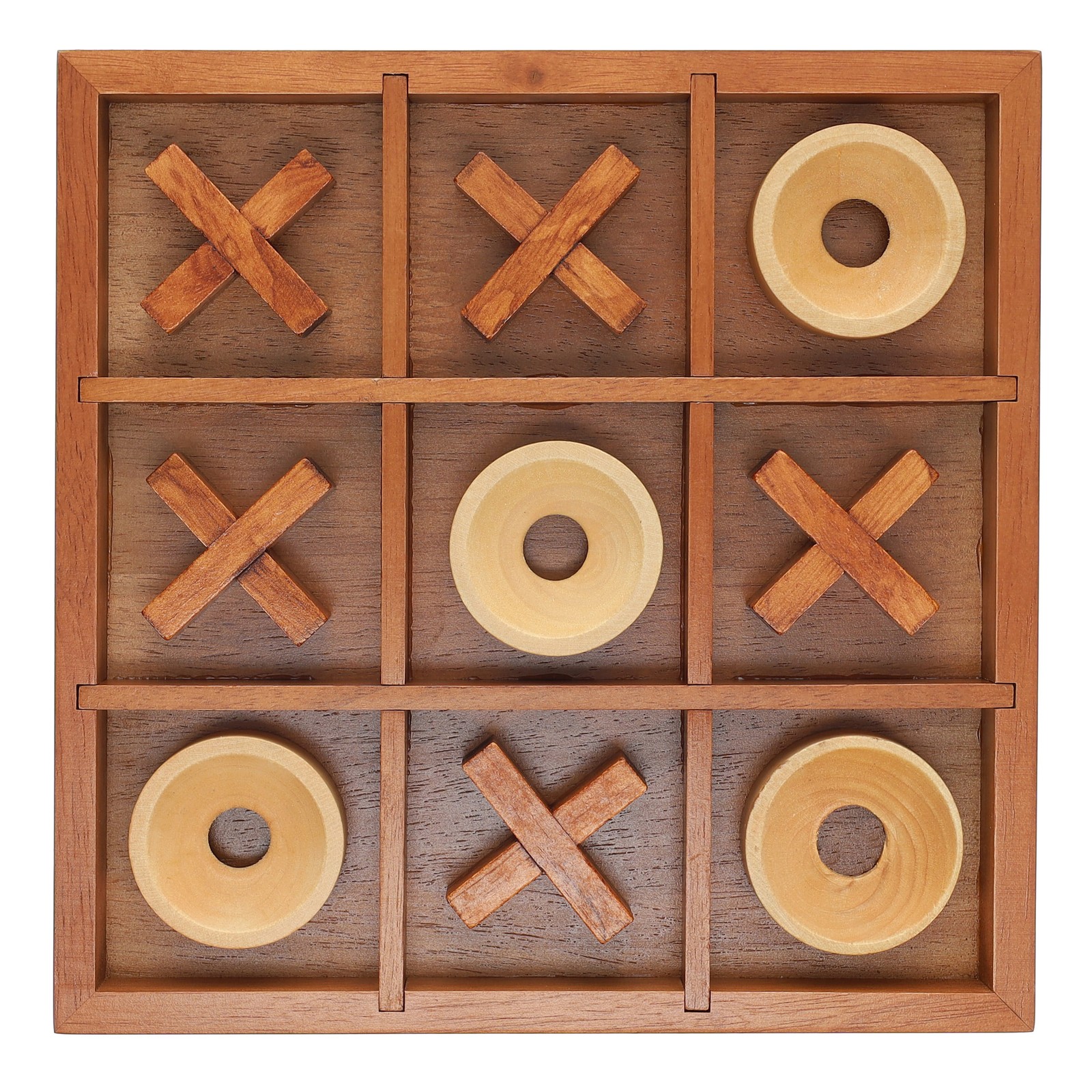 WE Games Tic Tac Toe Wooden Board Game, Patio Decor, Outdoor Games, Backyard