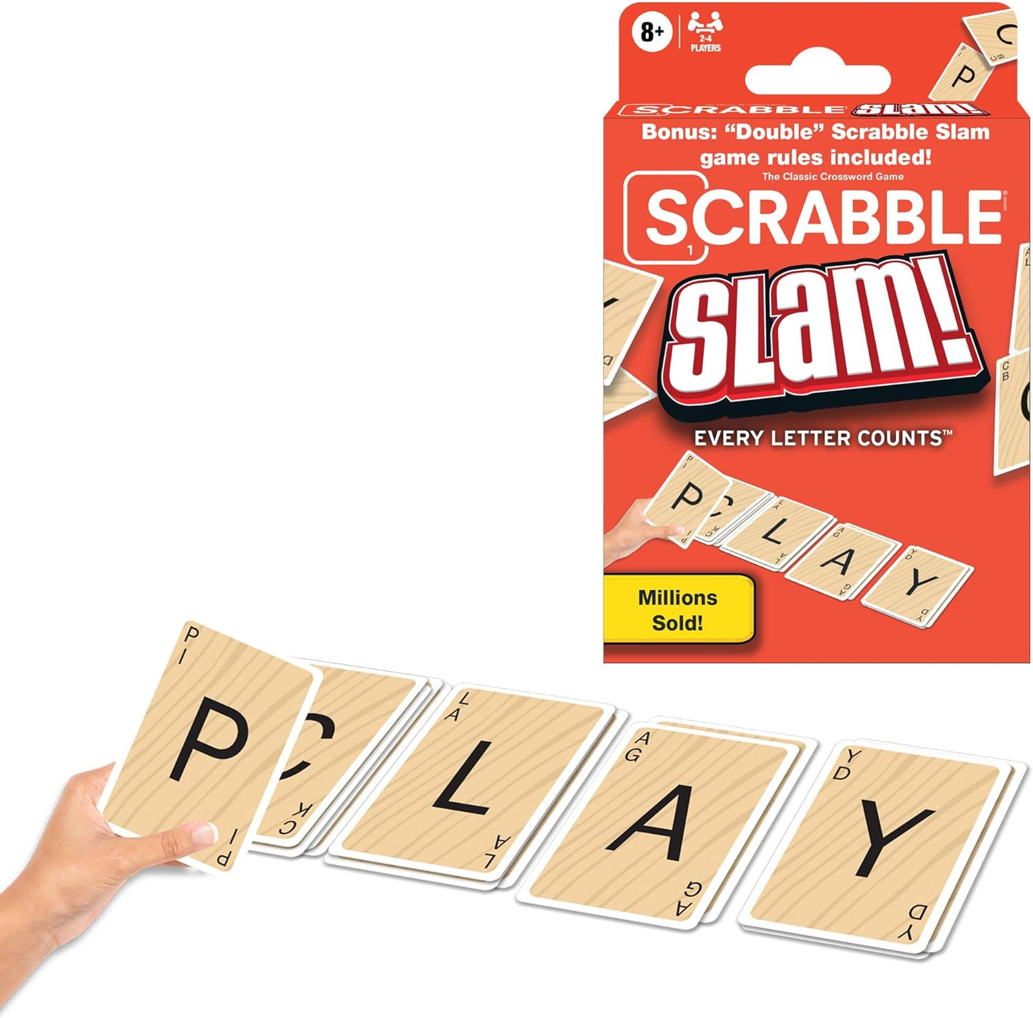 Scrabble Slam Fast Paced Card Game Travel Size Word Formation Fun