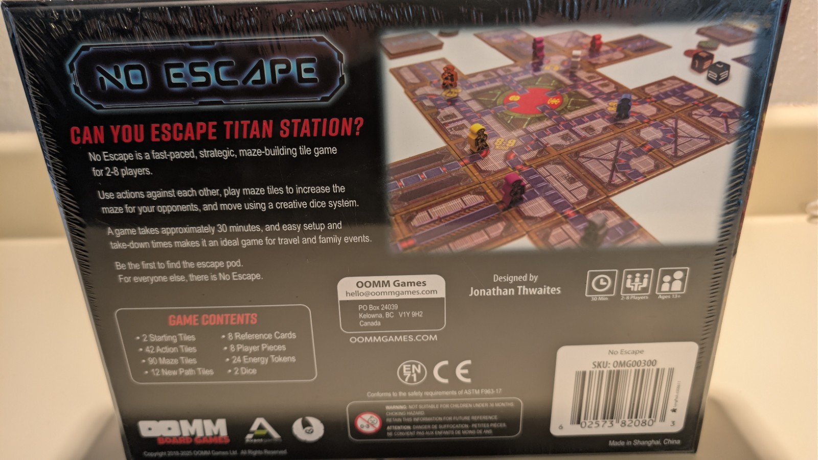 No Escape: Strategic Maze-Building Board Game – Titan Station Escape Adventure