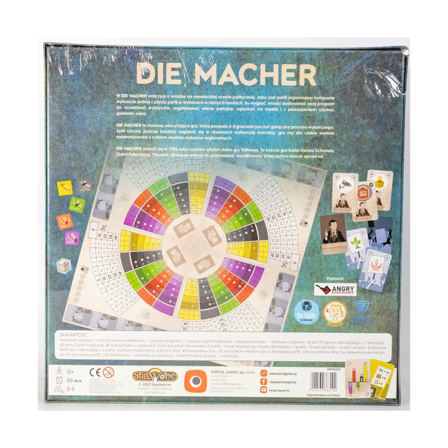 Spielworxx Boardgame Die Macher (The Makers, 2019 Ed) Box SW (VG/New)