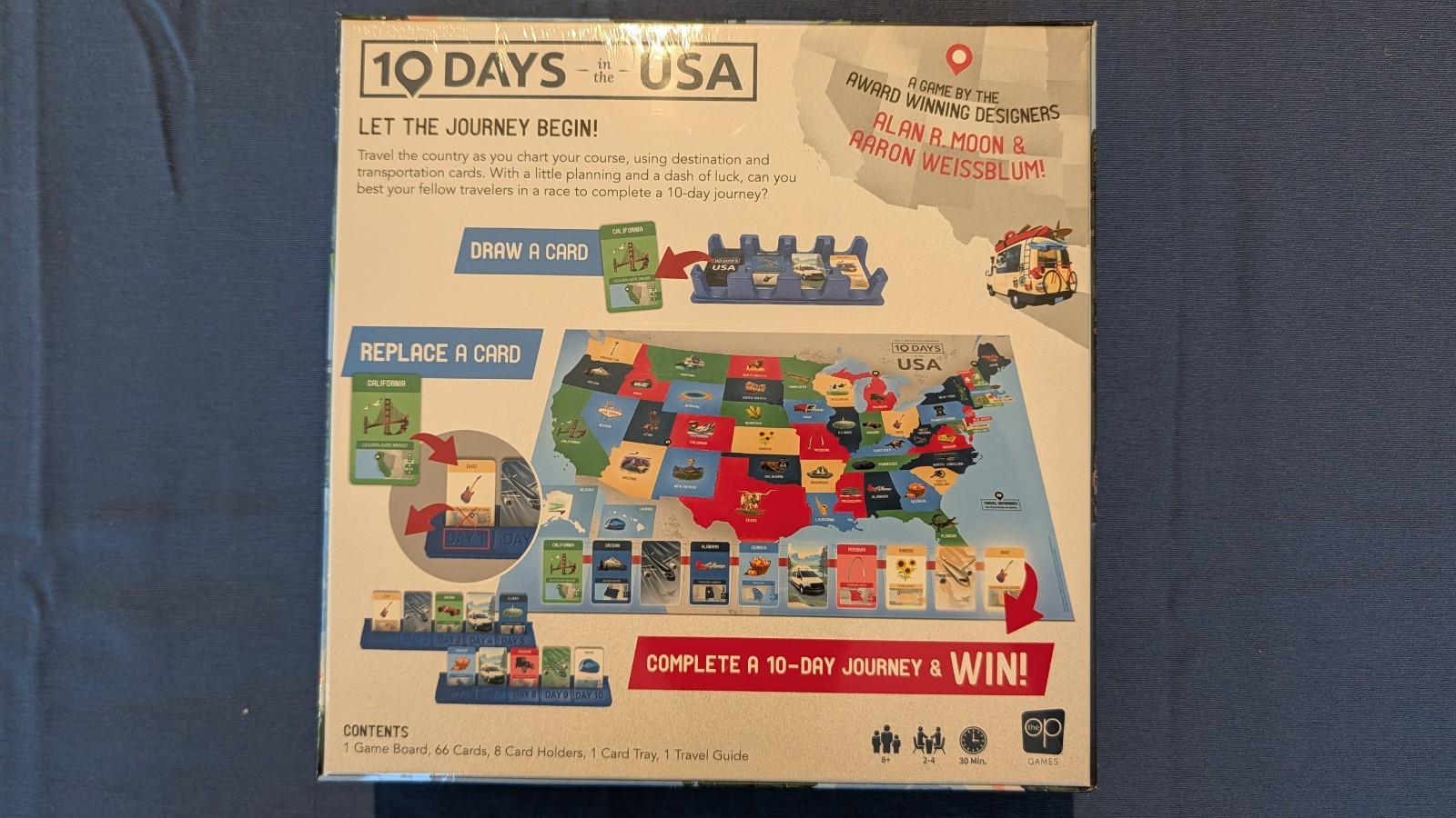 10 DAYS IN THE USA – NEW UNOPENED Board Game 2024 Alan Moon 8+ 2-4 Players