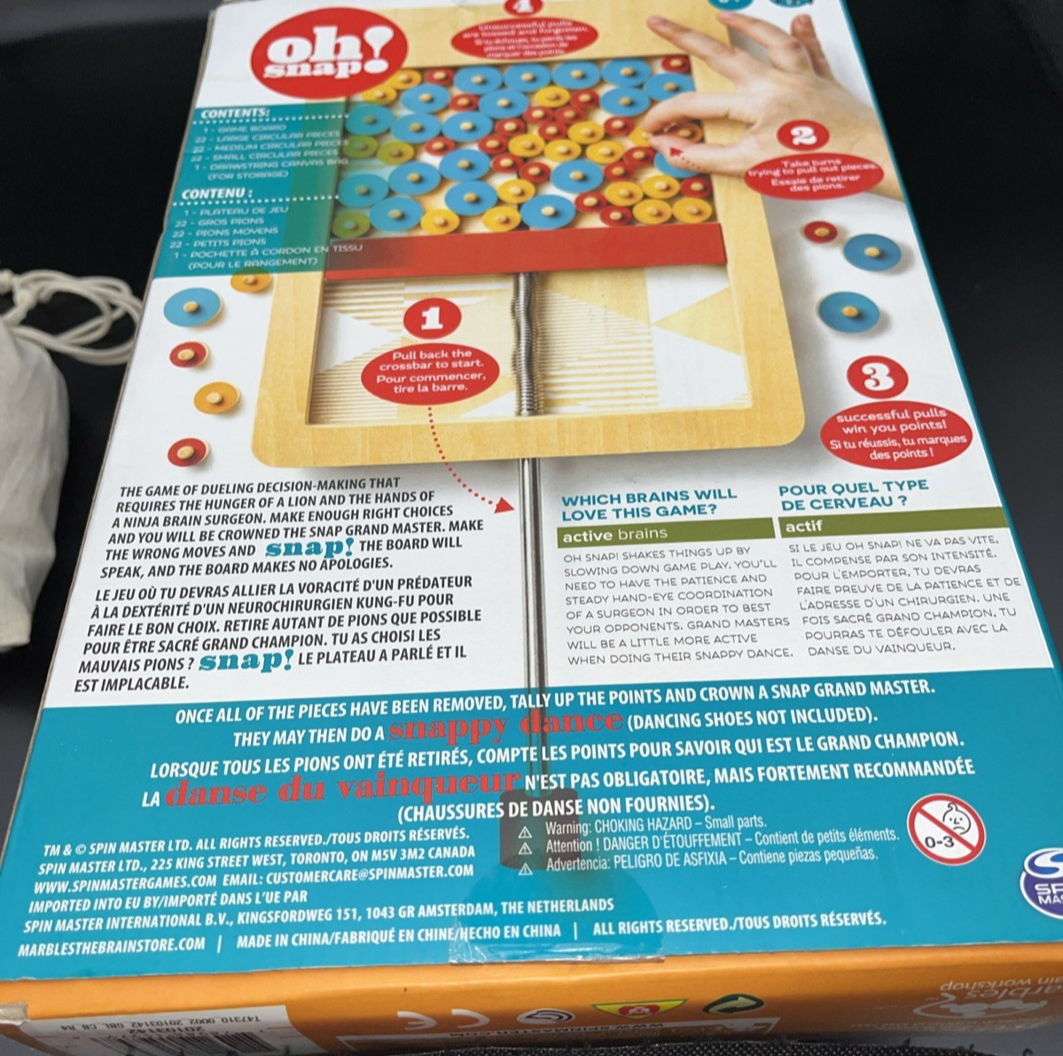 Oh Snap! Marbles Brain Workshop Wooden Game 2015 Complete Booby Trap Classic