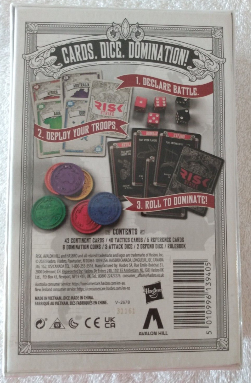 NEW Risk Strike Cards Dice Game Quick-Playing Strategy Card Game Ages 10+