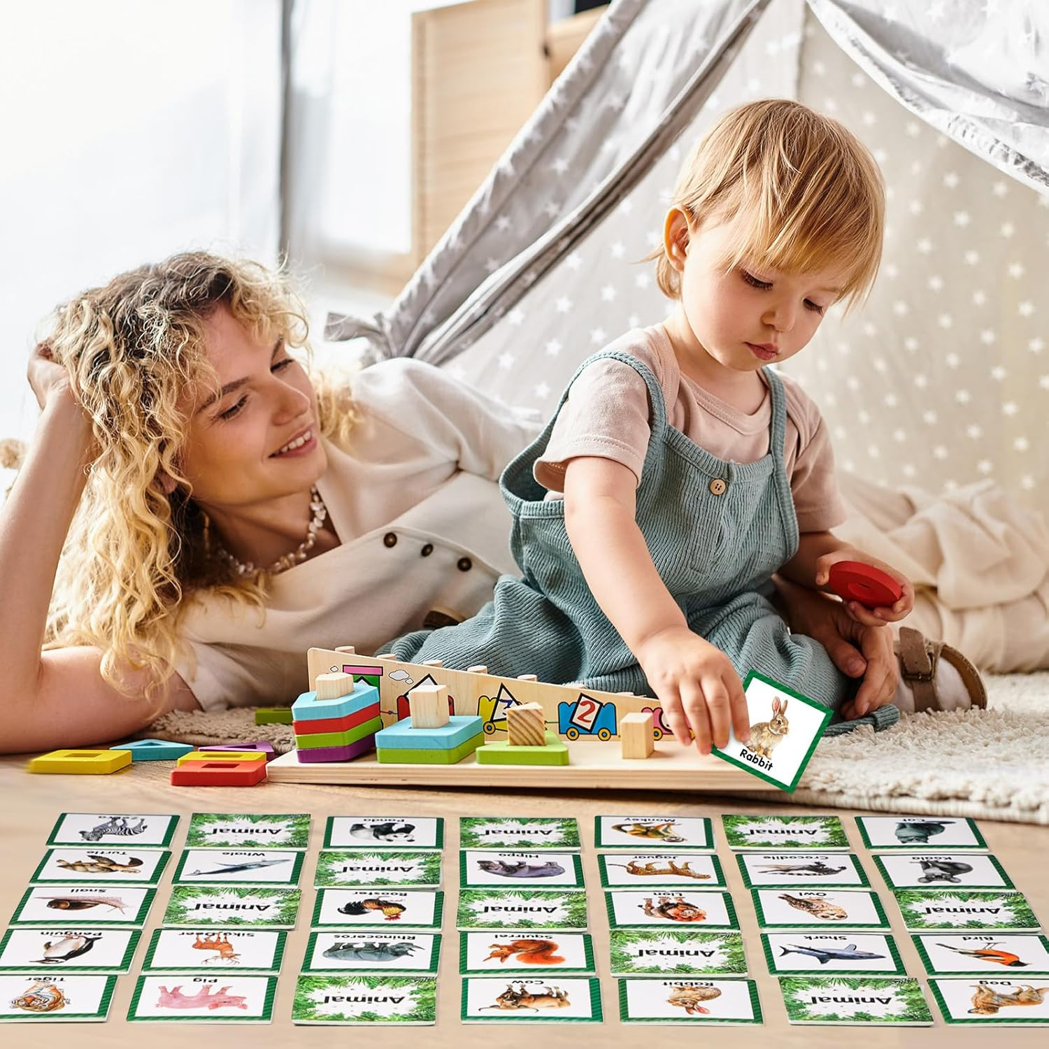82 Pcs Memory Matching Games Animals Matching Cards Wild Animals Memory Game Jun