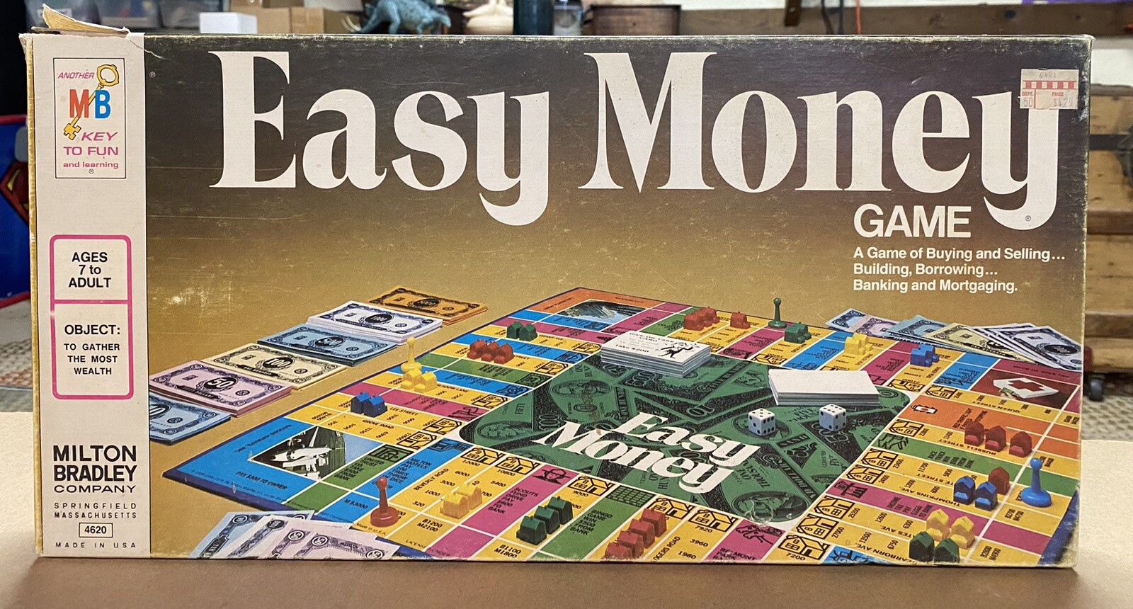 Milton Bradley Easy Money Board Game 1974 Complete In Box Never Played