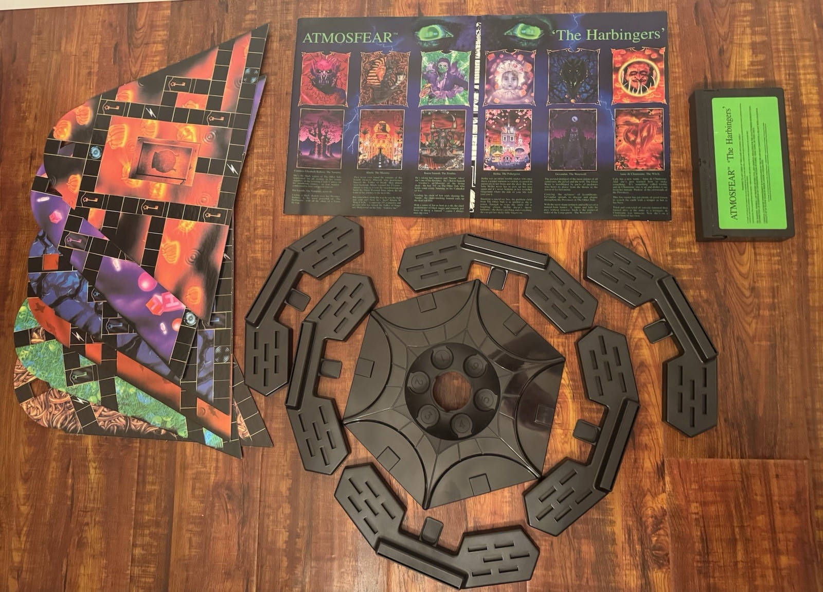 Vintage 1995 Mattel Atmosfear The Harbingers Horror VHS Board Game Near Complete