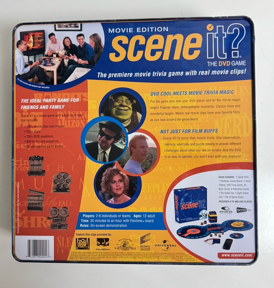 Scene It? Movie Edition The DVD Game 2004 With Deluxe Sequel Pack Tin Party Game
