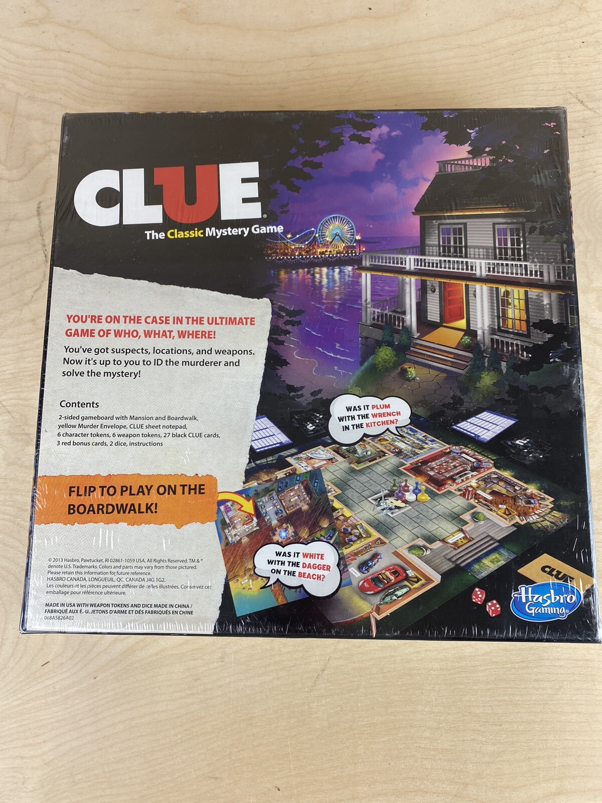 Clue 2013 Classic Mystery Game 2 Sided Board 2 Way Play NIB Sealed