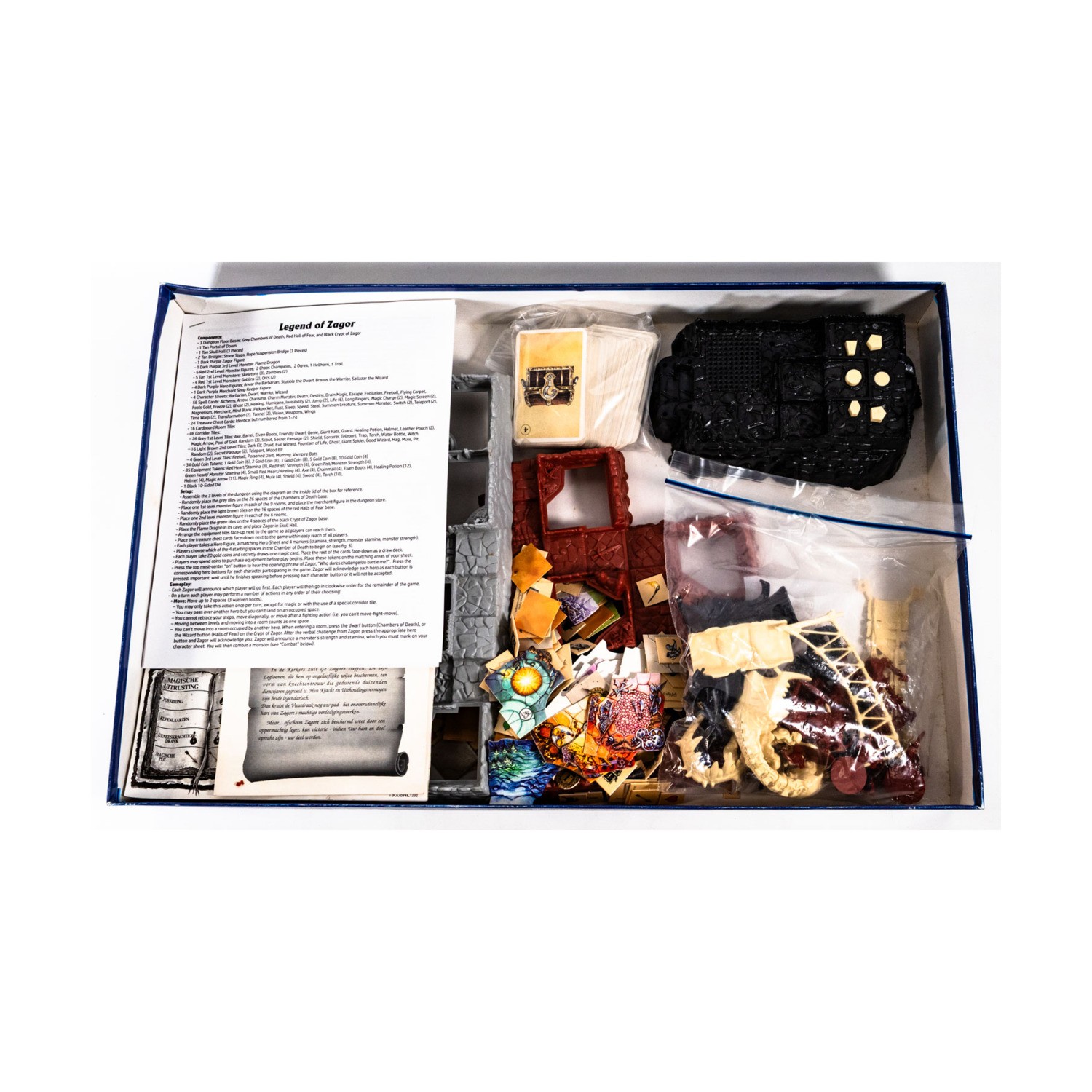 Parker Bro Board Games – Fantasy De Legende van Zagore (Legend of Box Fair/VG+