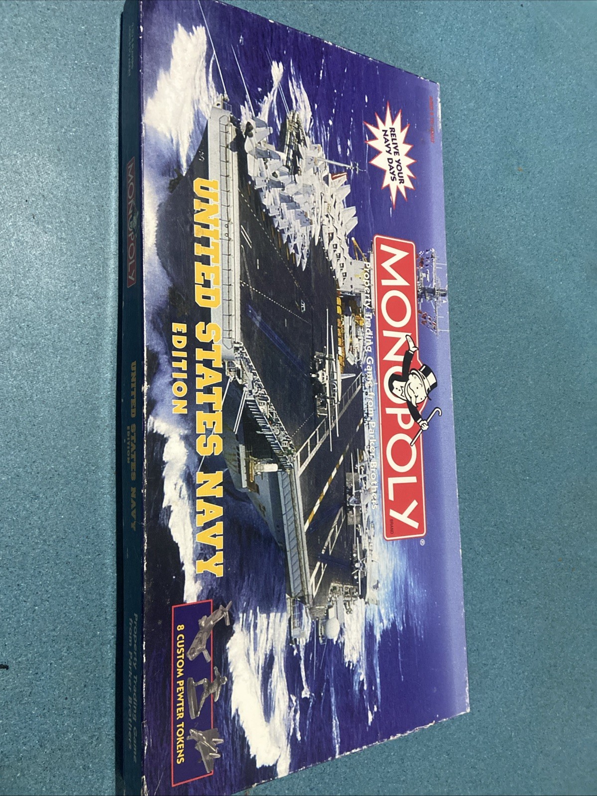 Monopoly United States Navy Edition Board Game 8 Pewter Tokens 2000 Read Desc.