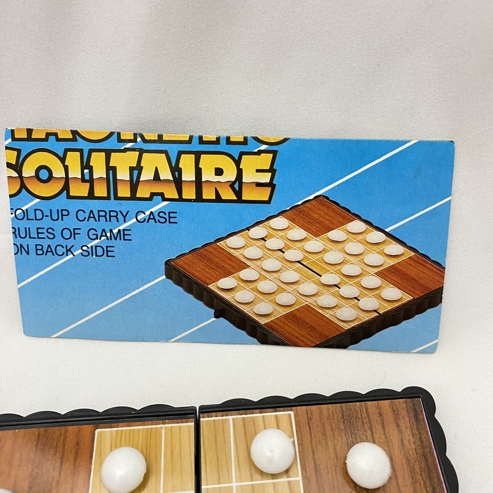 Vintage Magnetic Solitaire Travel Game Children’s Kids Game Mini