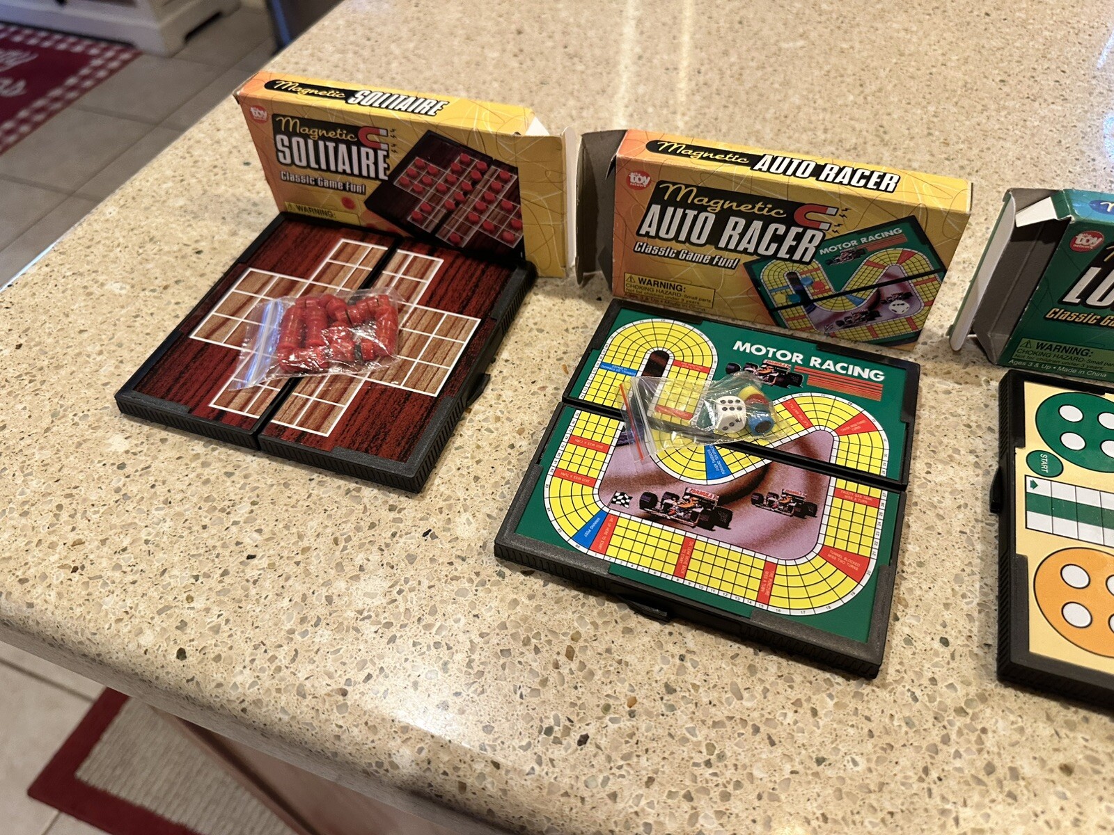 The Toy Network Magnetic Mini Games Travel Games/Backgammon/Racer/Ludo/Solitaire