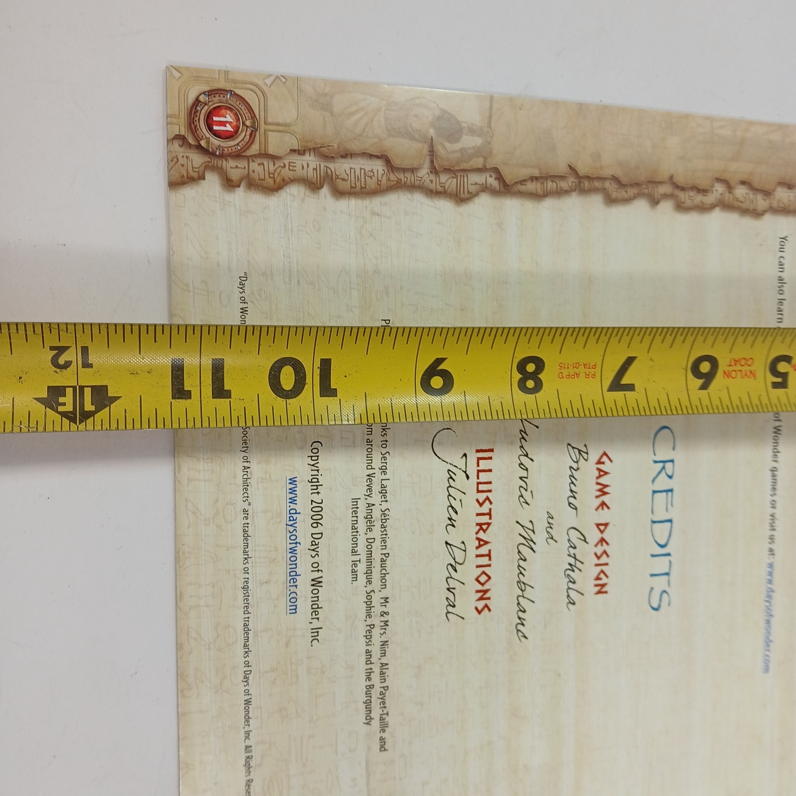 Cleopatra And The Society Of Architects REPLACEMENT PART – Instruction Manual