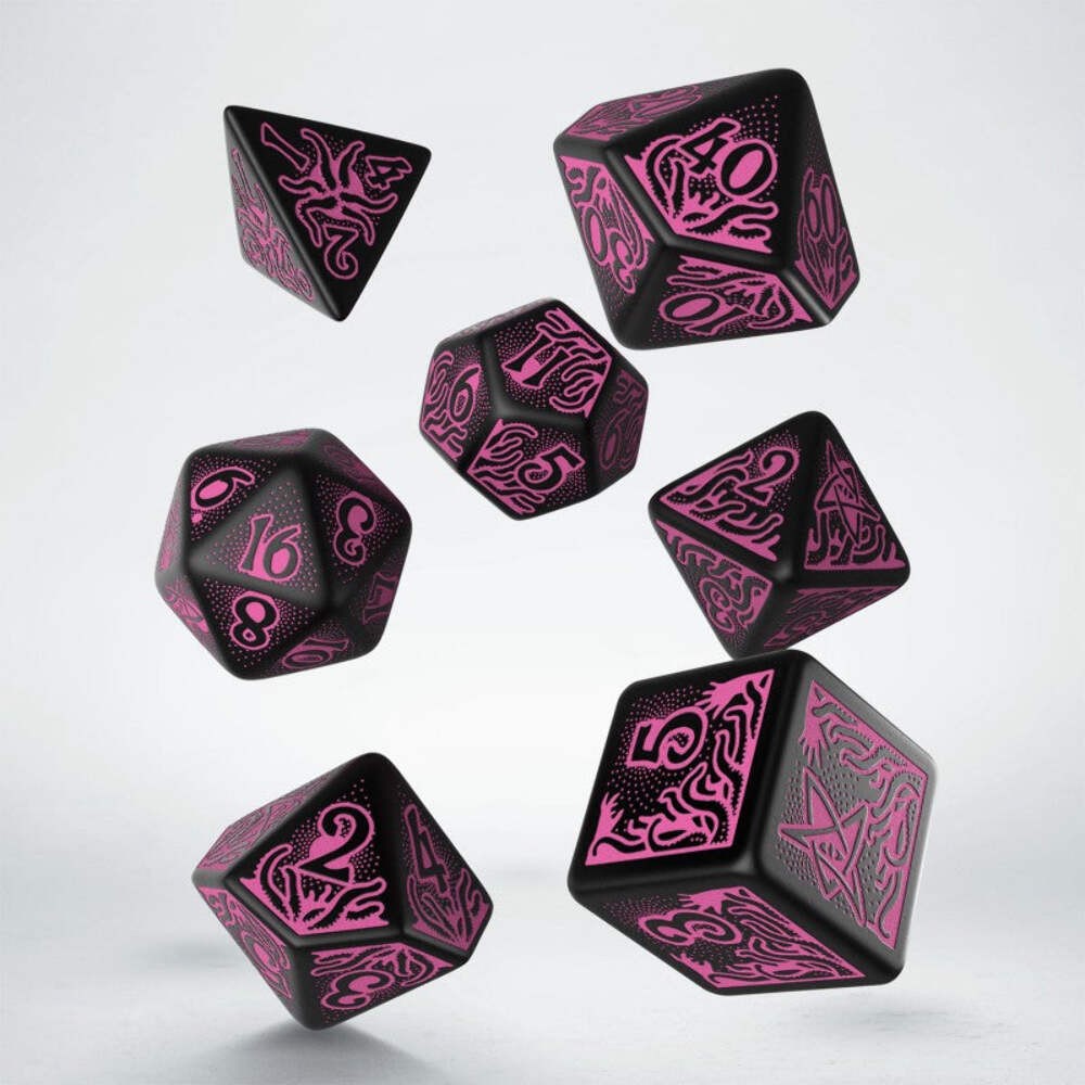 Call of Cthulhu 7th Ed Black Magenta RPG Dice Set Q-Workshop