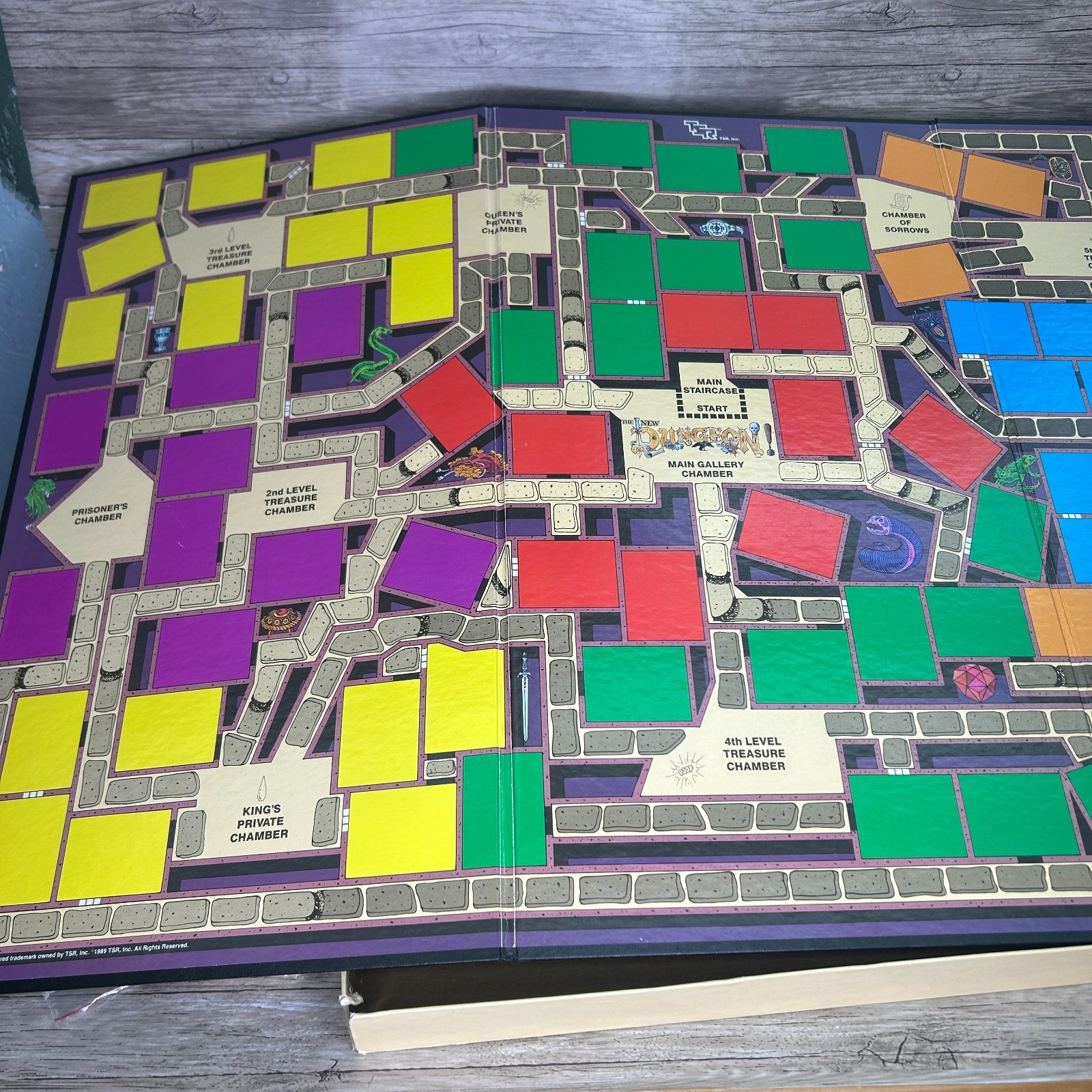 The New Dungeon Board Game 1989 TSR D&D Dungeons & Dragons Incomplete Vintage